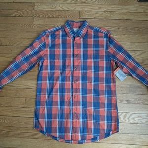 NWT St. John's Bay Orange and Blue Shirt